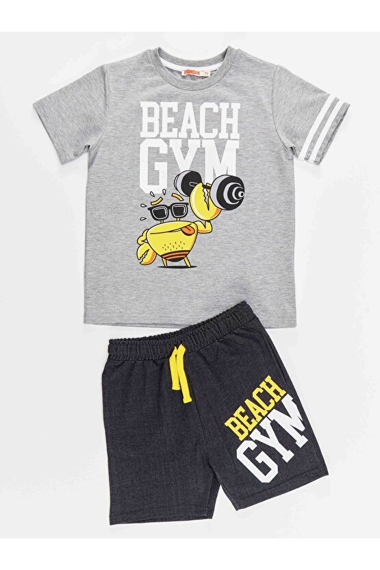 Beach Gym Erkek Çocuk T-shirt Şort Takım