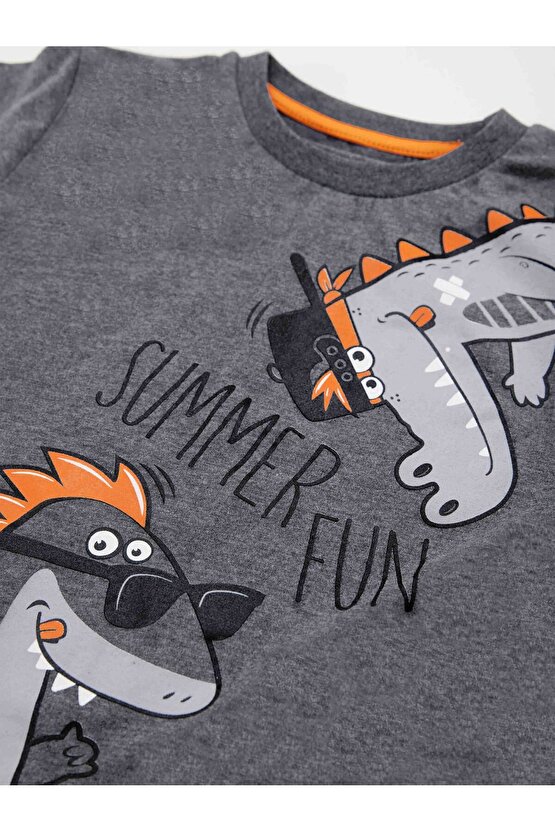 Summer Fun Erkek Çocuk T-shirt Kapri Şort Takım