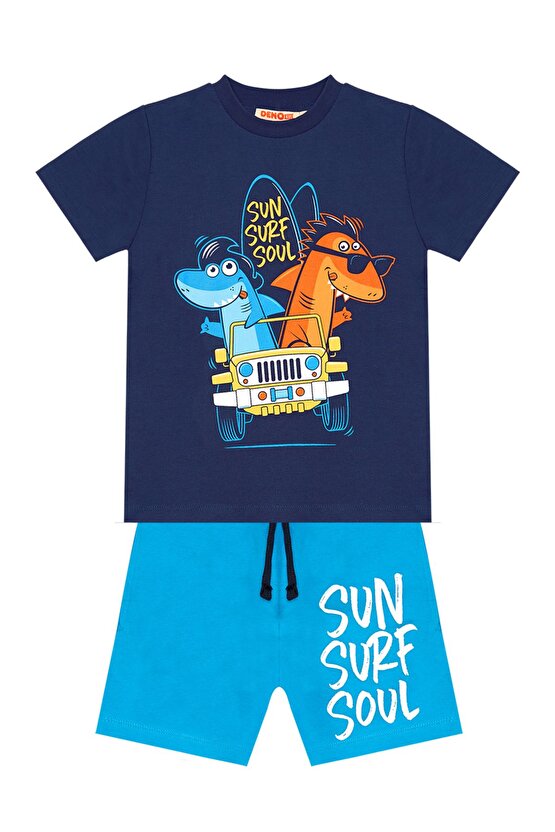 Shark Surf Erkek Çocuk T-shirt Şort Takım