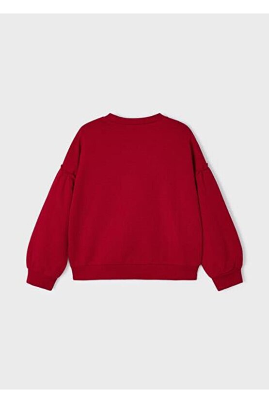 Kız Çocuk Kırmızı Pullover Kazak