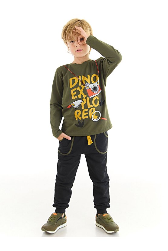 Dino Explorer Erkek Çocuk T-shirt Pantolon Takım