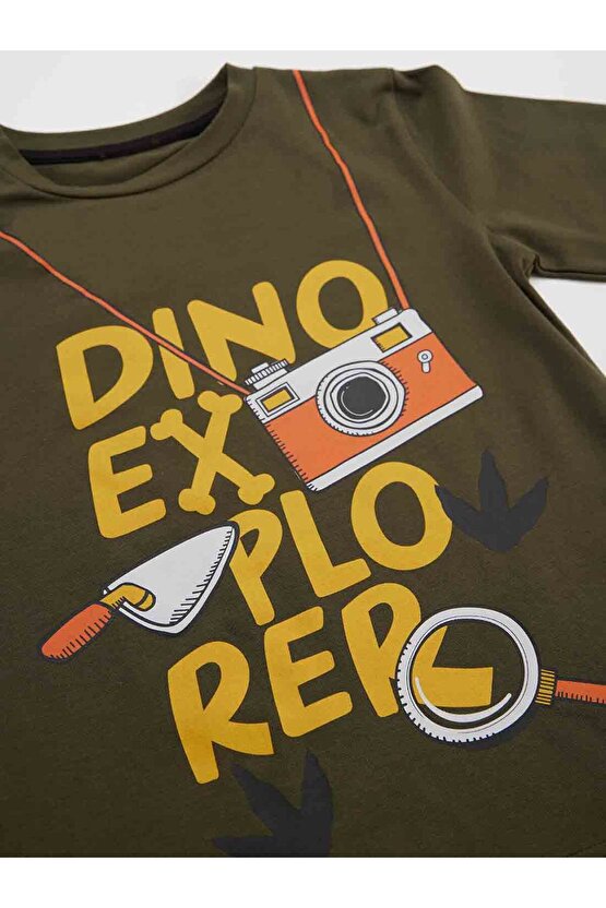 Dino Explorer Erkek Çocuk T-shirt Pantolon Takım