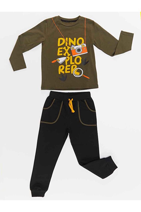 Dino Explorer Erkek Çocuk T-shirt Pantolon Takım