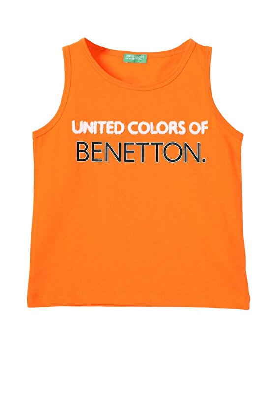 United Colors of Benetton Erkek Çocuk Turuncu Atlet BNT-B21357