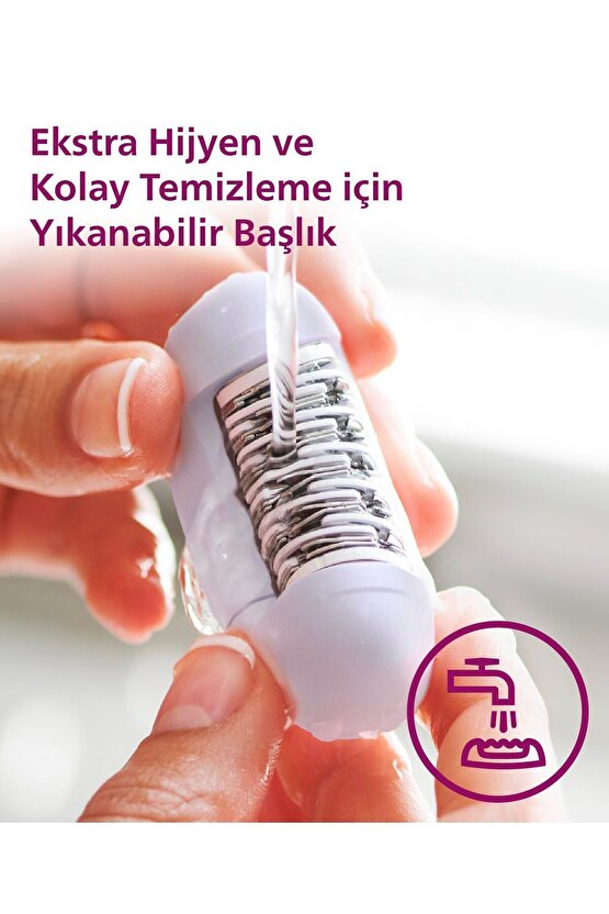 BRE22505 Kablolu Epilatör,Bacak İçin Kullanım,2 Hız Ayarı,Yıkanabilir Başlık