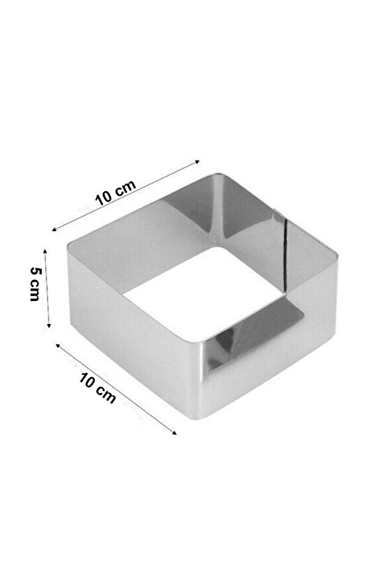 Narkalıp Kare Parfe Kek Kalıbı Çap 10 Cm Derinlik 5 Cm