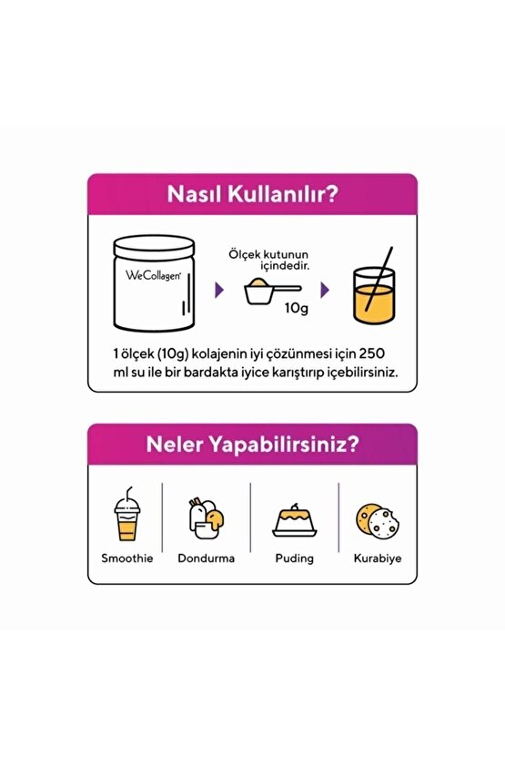 ® Toz 5000 Mg Kolajen Tip1-2-3 Arı Sütü Biotin %100 Saf Ve Doğal Diyet Takviyesi 30 Gün