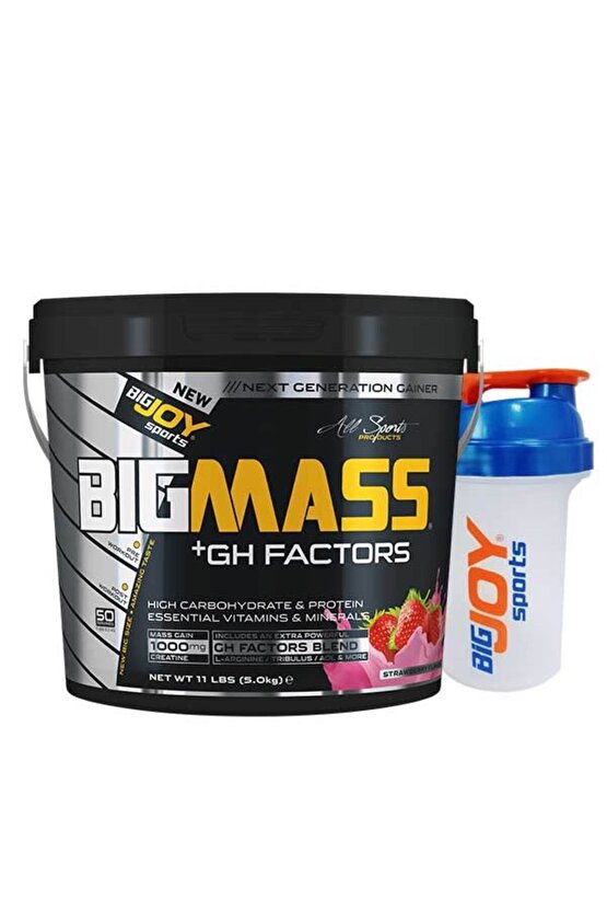 Bigmass Gh Factors Mass Gainer 5 Kg Çilekli Karbonhidrat Tozu High Carbonhidrate&protein&vitamins