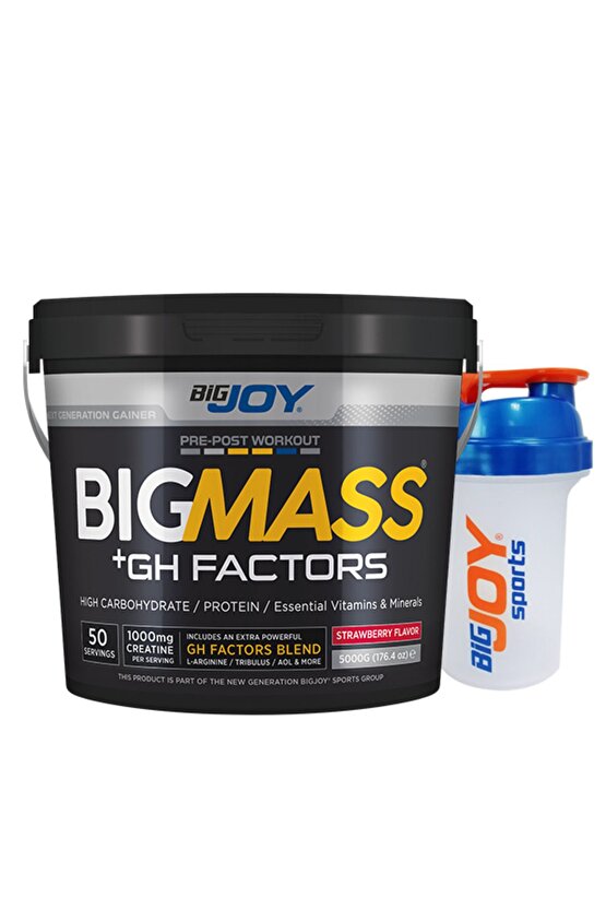 Bigmass Gh Factors Mass Gainer 5 Kg Çilekli Karbonhidrat Tozu High Carbonhidrate&protein&vitamins