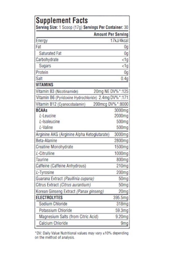 Predator Pre-workout Portakal Aroma 510g Preworkout Güç Ve Performans Aminoasit