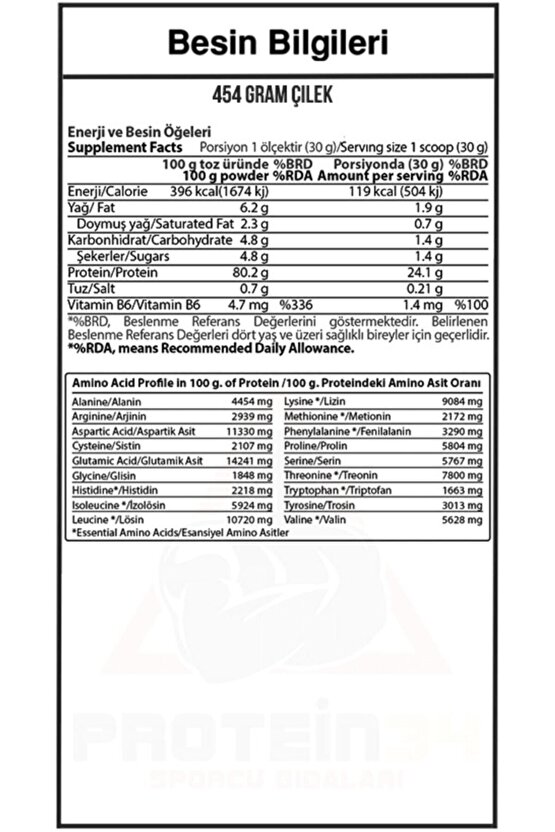 Whey 3matrix 454 gr Çilekli Protein Tozu