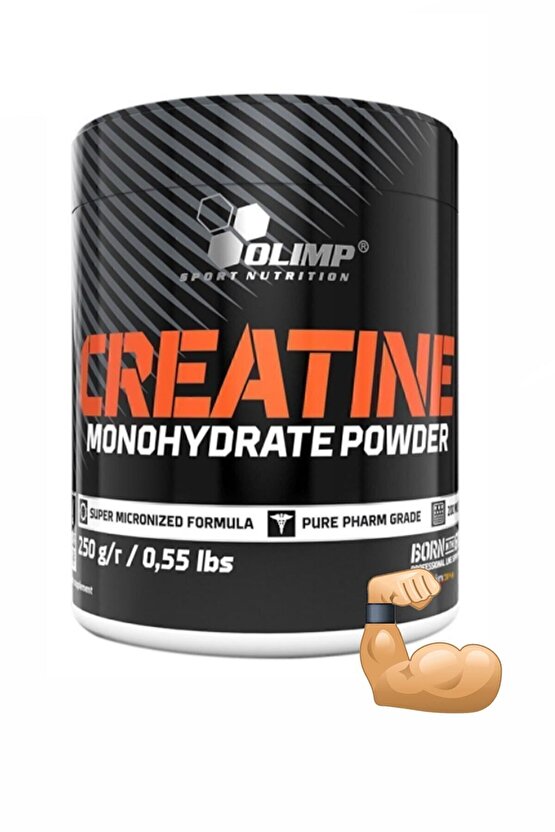 Creatine Monohydrate Powder Super Micronized Kas Geliştirici Dayanıklılık Performans 250 gr