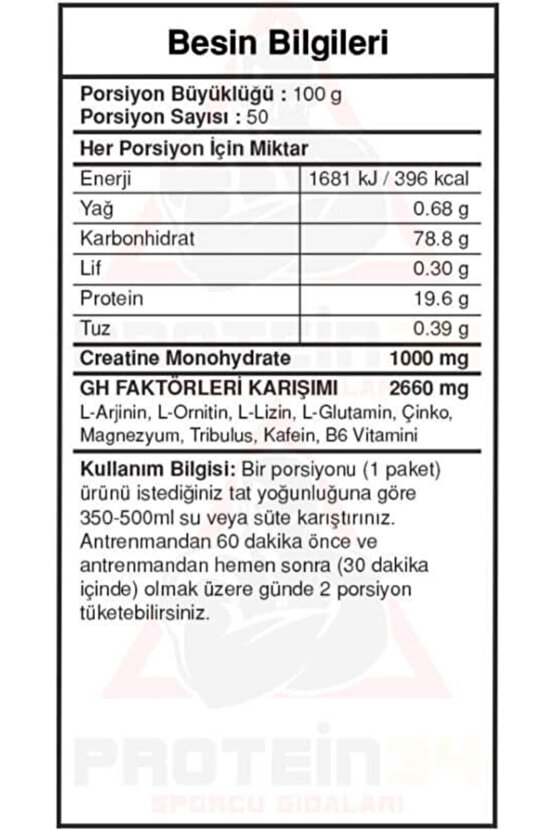 Bigjoy Bigmassgo Gh Factors 5000 Gr 50 Paket Mass Gainer Çikolatalı Karbonhidrat Tozu