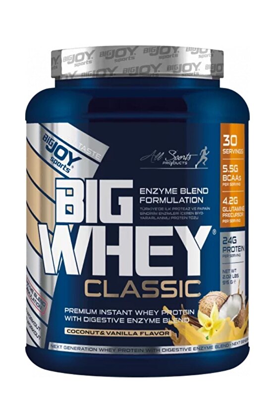 Big Whey Classic Whey Protein Tozu 915gr Hindistan Cevizi&vanilya 30 Servis Sindirim Enzimi Ilaveli