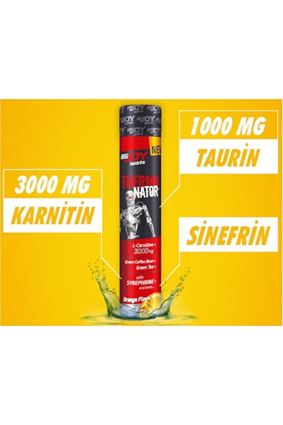 Portakal Aromalı Thermo Nator L Karnitin 20 Ampul L-carnitine 3000 Mg