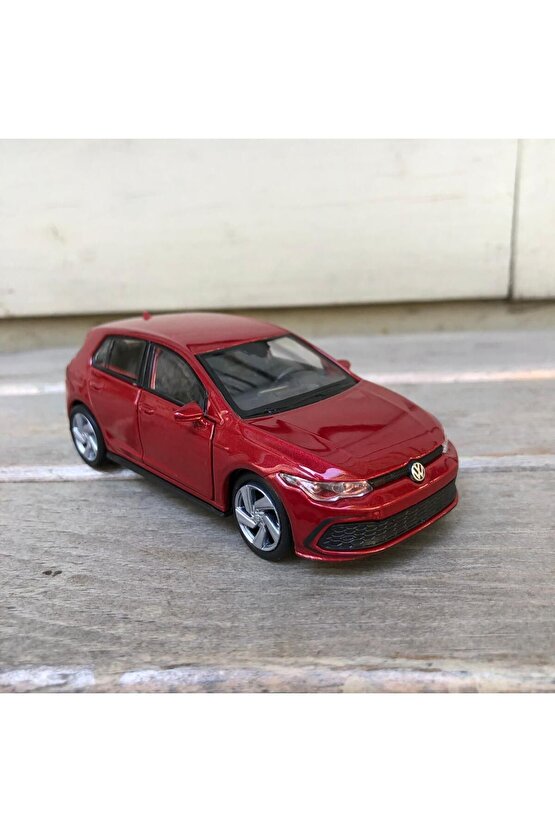 Welly Volkswagen Golf 8 GTI Diecast Metal Araba Model Araba Oyuncak Araba Çek Bırak Araba 12 Cm