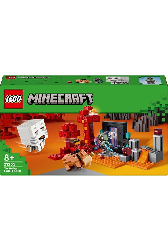 ® Minecraft® Nether Geçidi Pususu 21255  - 8 Yaş ve Üzeri İçin Yapım Seti (352 Parça)