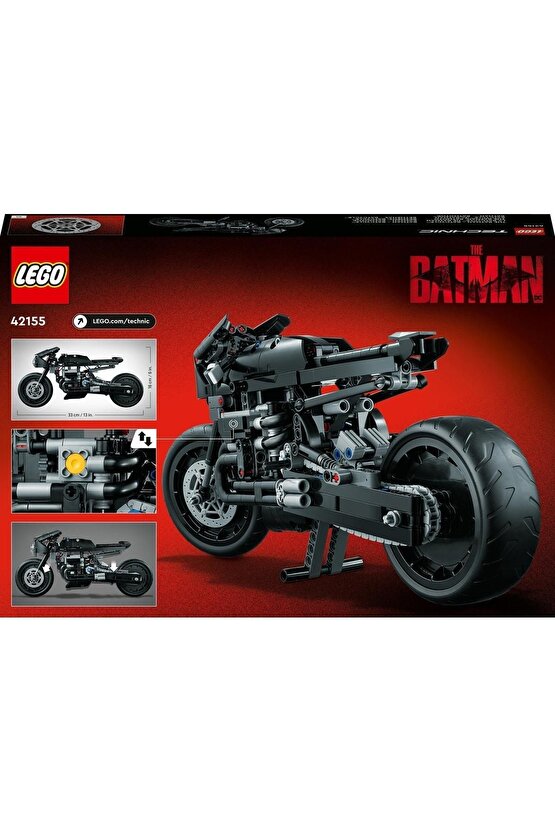 ® Technic BATMAN - BATCYCLE™ 42155 - 9 Yaş ve Üzeri Çocuklar için Oyuncak Yapım Seti (641 Parça)