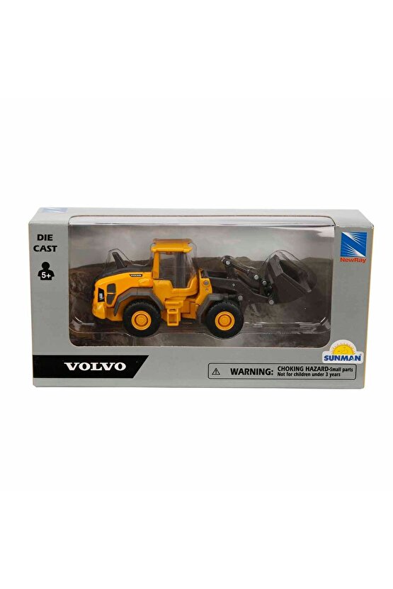 Volvo 3lü Newray 1:50 Ölçek İş Makinesi Seti 13-14 cm