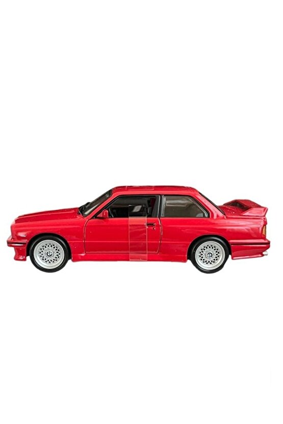 1988 BMW M3 Kırmızı IIIM3 E30 Koleksiyon Model Araç 1:24 Ölçek