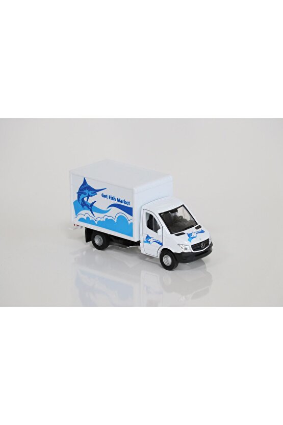 1:36 Ölçek Metal Çek Bırak Mercedes Sprinter Kargo Aracı