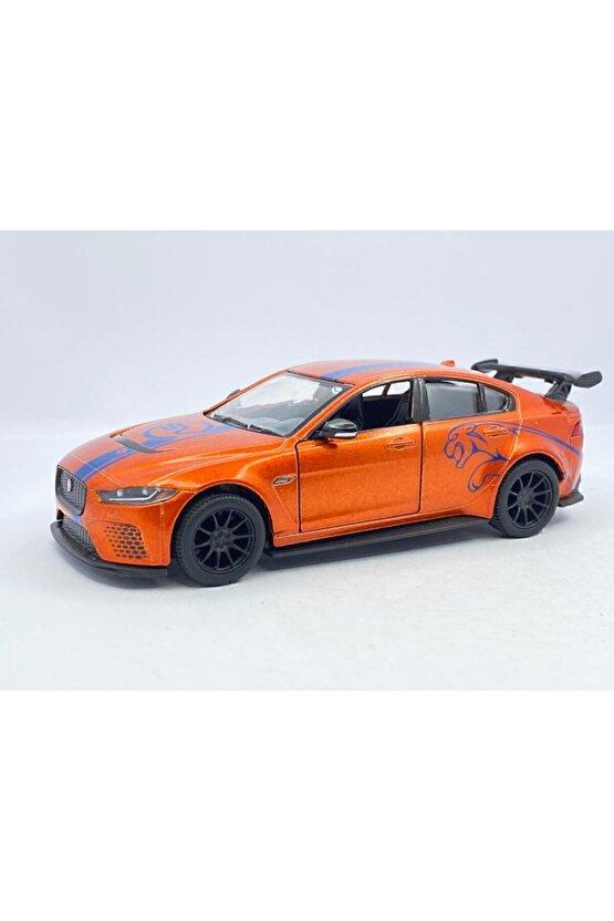 Çek Bırak Jaguar Xe Sv Project 8 ( Desenli Turuncu ) Oyuncak Araba