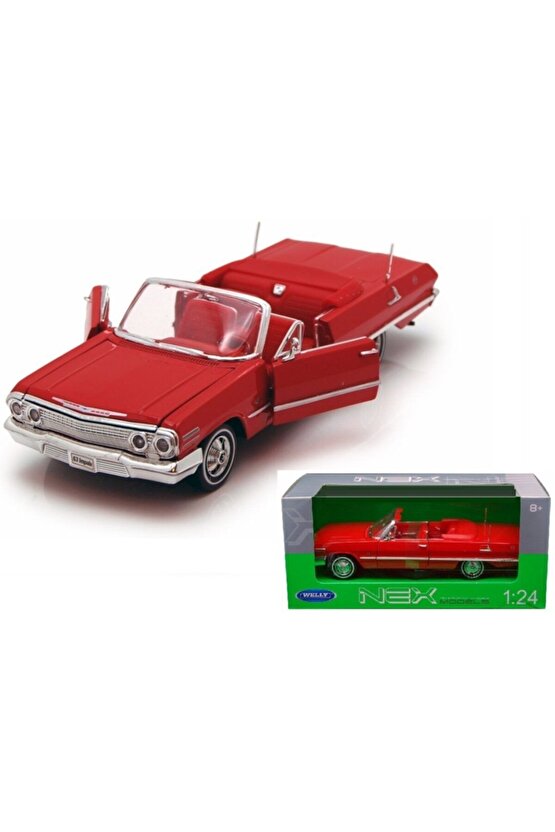 Chevrolet Impala 1963 Diecast 1.24 Metal Araba Orjinal