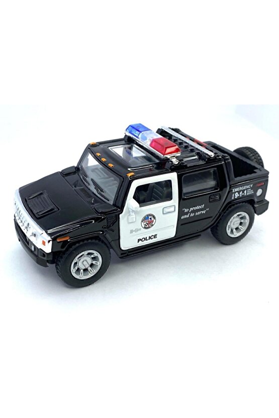 2005 Hummer H2 Sut (police) - Çek Bırak 5inch. Lisanslı Model Araba, Oyuncak Araba 1:40