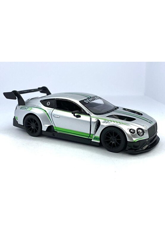 2018 Bentley Continental Gt3 - Çek Bırak 5inch. Lisanslı Model Araba, Oyuncak Araba 1:38