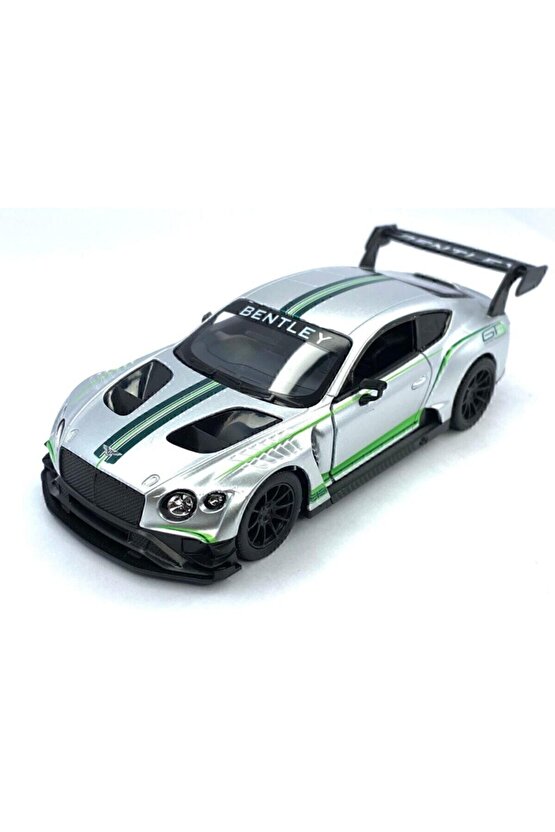 2018 Bentley Continental Gt3 - Çek Bırak 5inch. Lisanslı Model Araba, Oyuncak Araba 1:38