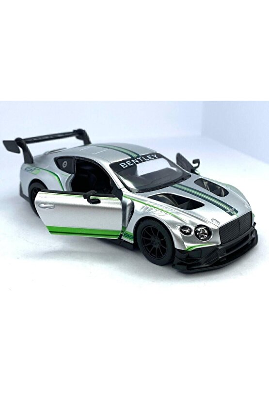 2018 Bentley Continental Gt3 - Çek Bırak 5inch. Lisanslı Model Araba, Oyuncak Araba 1:38