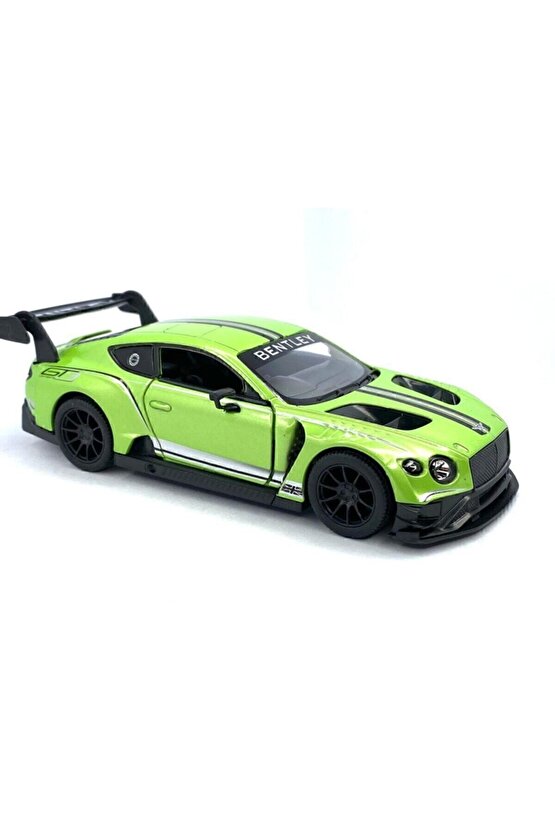 2018 Bentley Continental Gt3 - Çek Bırak 5inch. Lisanslı Model Araba, Oyuncak Araba 1:38