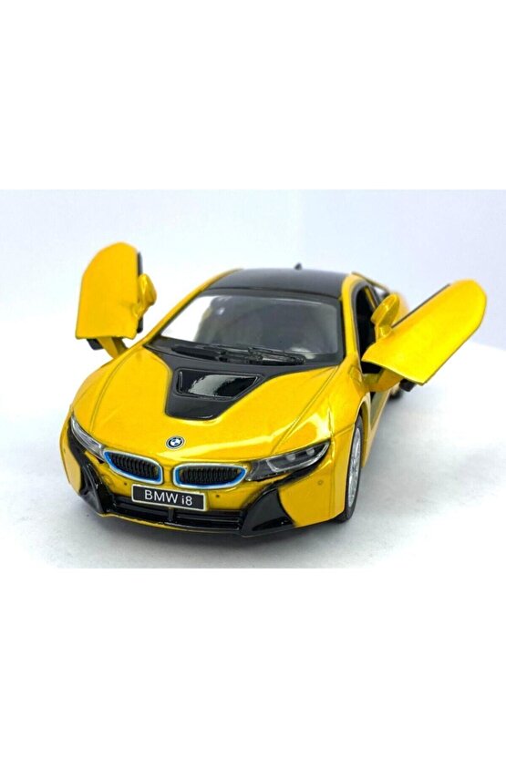 Bmw I8 - Çek Bırak 5inch. Lisanslı Model Araba, Oyuncak Araba 1:36