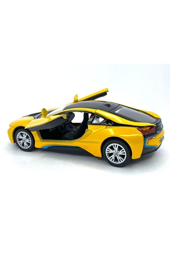 Bmw I8 - Çek Bırak 5inch. Lisanslı Model Araba, Oyuncak Araba 1:36