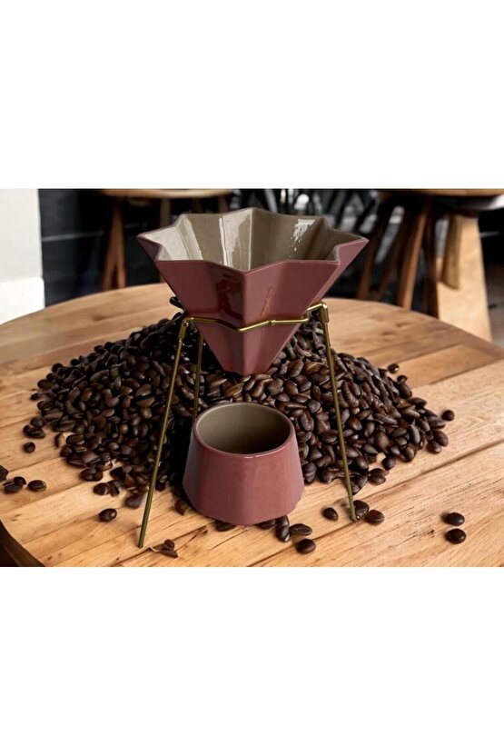 V60 Dripper Filtre Kahve Demleme El Yapımı Seramik Kahve Demleme