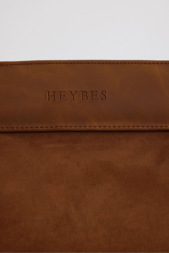 Heybes Kadın Taba Süet Clutch El Çantası