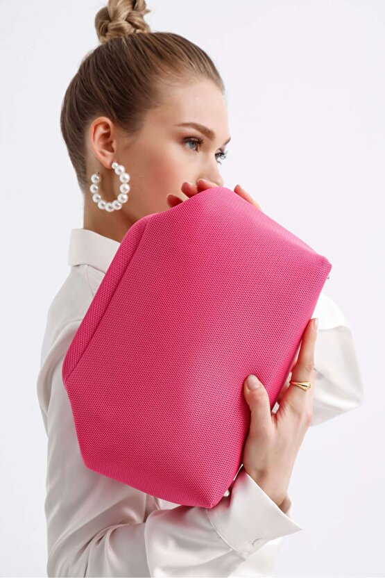 Kadın Pembe Clutch El Çantası