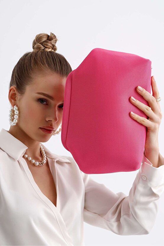 Kadın Pembe Clutch El Çantası