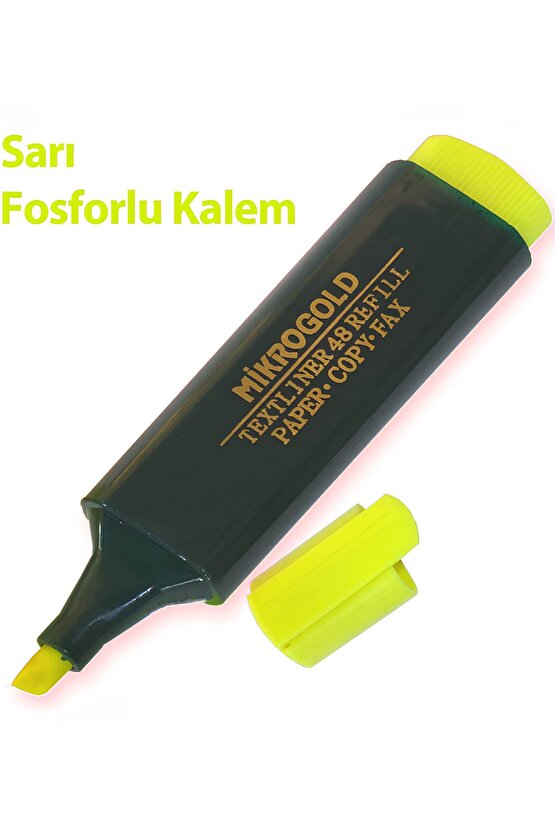 Sarı Fosforlu Kalem - Parlak ve Dayanıklı İşaretleyici