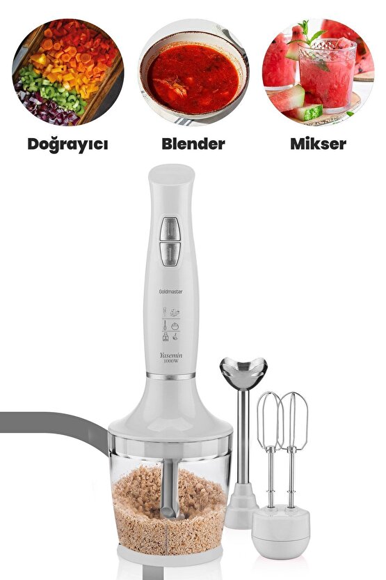 Yasemin Blender Set (Gm 7240) Beyaz