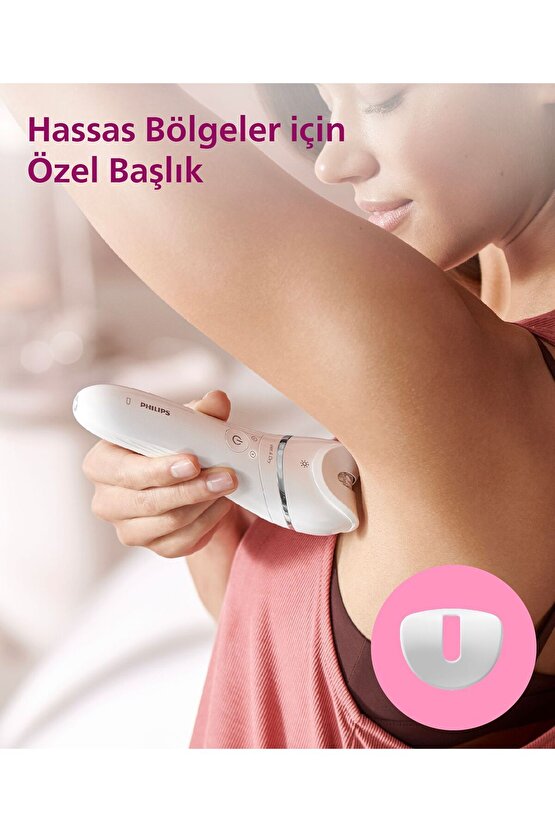 BRE71005 Epilatör (Yüz+Koltuk altı+Bikini Bölgesi+Bacak)Islak Ve Kuru,Işıklı,Kablosuz