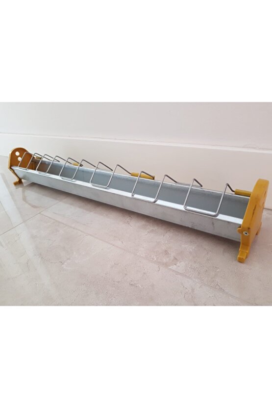 5 Adet 75 Cm Güvercin Civciv Metal Galvaniz Yemlik