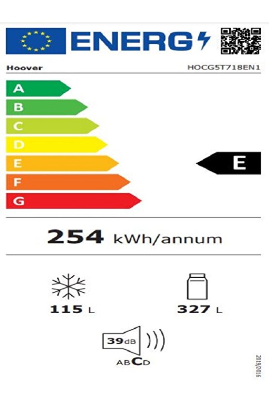 HOCG5T718EN1 442 Lt Wi-Fi Bağlantılı No Frost Buzdolabı