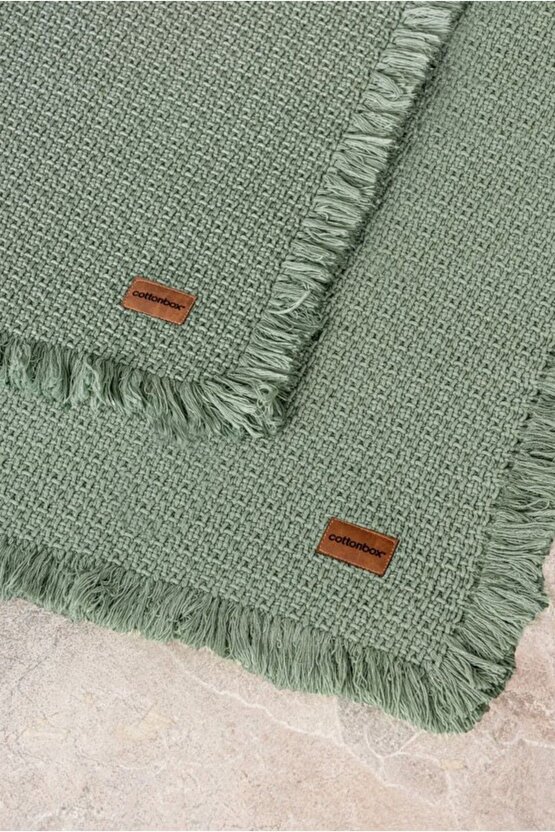 Bath Rug Set Yeşil 2li 75x125 60x90