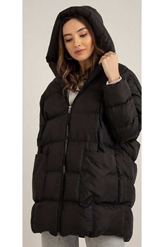 Kadın Oversize Puffer Şişme Mont