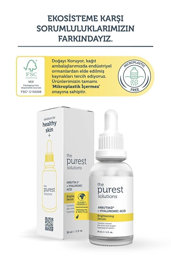 Leke Karşıtı Arbutin Cilt Bakım Serumu 30 Ml (arbutin %2 + Hyaluronic Acid)