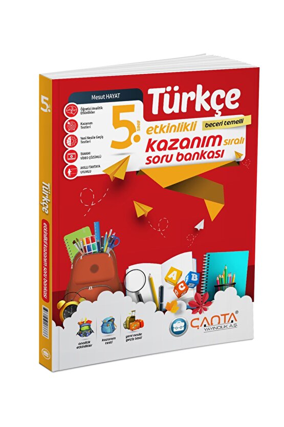 Çanta Yayınları 5 Sınıf Türkçe Etkinlikli Kazanım Soru Bankası Yeni