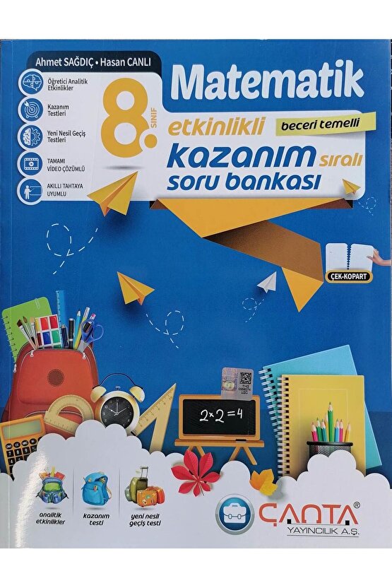 Çanta 8.Sınıf LGS Yeni Matematik Etkinlikli Kazanım Soru Bankası- çtn