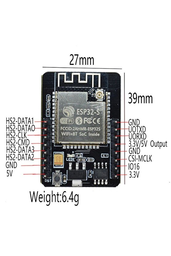 ESP32-CAM WiFi Kamera Modülü ve USB TTL Programlayıcı Seti | Kablosuz IoT Kamera Geliştirme Kiti