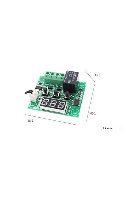 2 Adet Kutulu W1209 12V DC Dijital Termostat Sıcaklık Kontrol Devresi Sensörlü